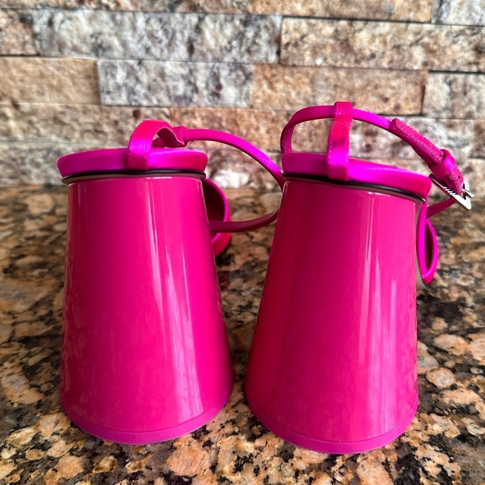 The Attico Luz fuchsia/pink sandals round heels - Picture 6 of 9